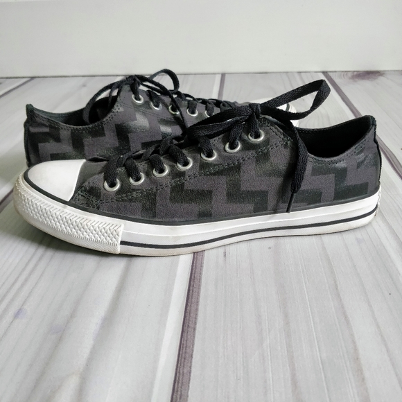 Converse Shoes - Black Chevron Converse Chuck Taylor Low Top